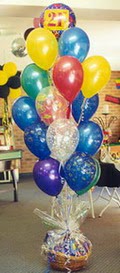 Ankara ukurambar iek yolla  sepet ierisinde ikolata ve 21 adet balon